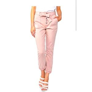 Paige high waisted tie waist button down pants
